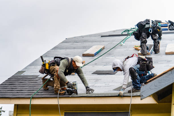 Professional Roofing technician working in Highland, KS